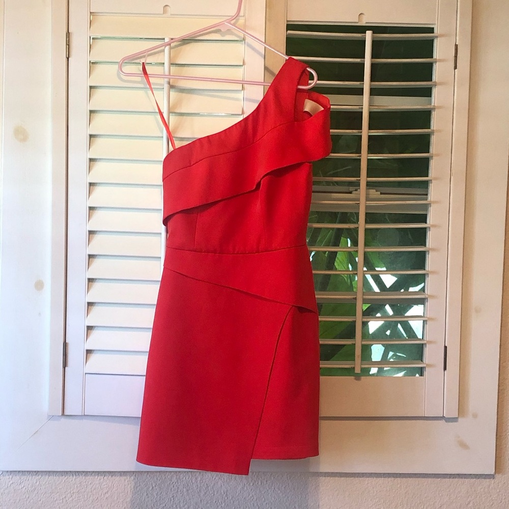 BCBG Coral One Shoulder Mini